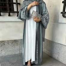 Charger l'image dans la galerie, Abaya Kimono Gris