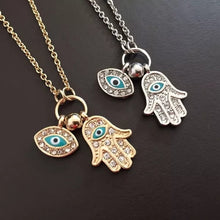 Charger l'image dans la galerie, Collier Main de Fatma avec Oeil