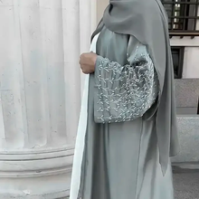 Charger l'image dans la galerie, Abaya Kimono Gris
